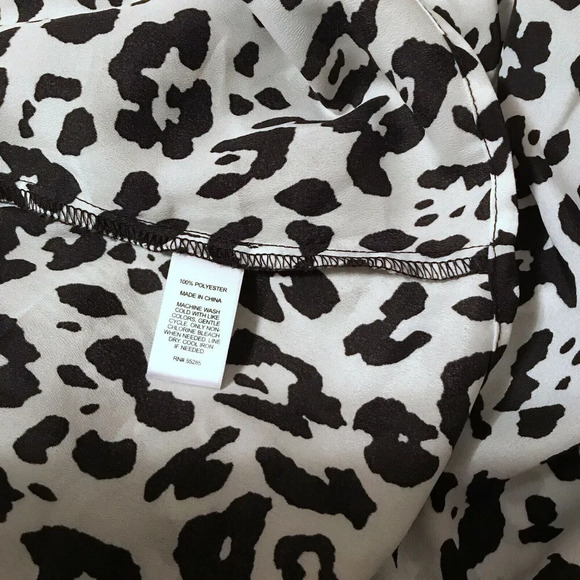 Express Black and White Leopard Print Blouse S - Picture 8 of 8